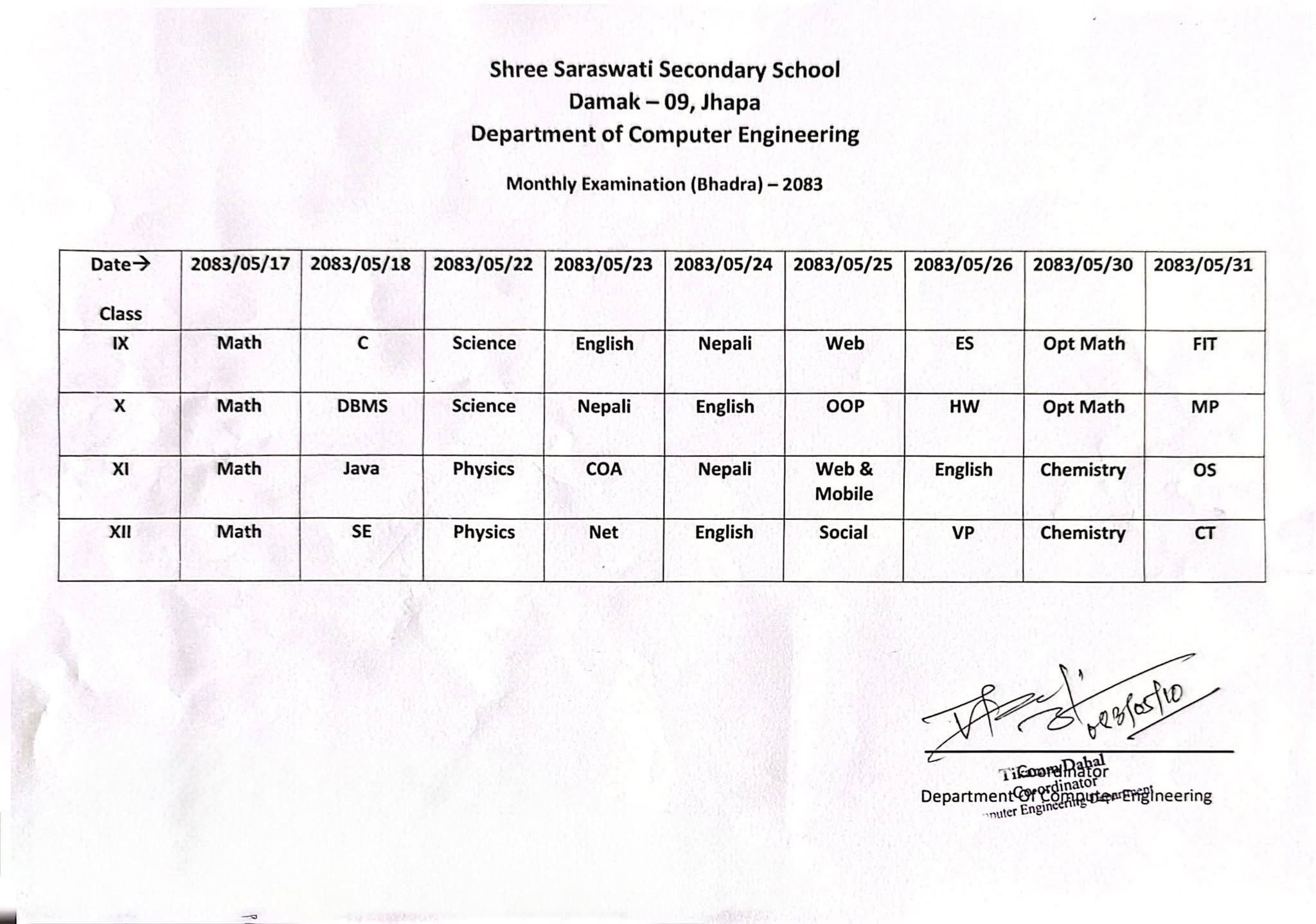 Monthly Test Examination Begins photo 2